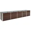 vidaXL Lit surélevé de jardin Acier galvanisé 400x80x77 cm Marron