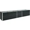vidaXL Lit surélevé de jardin Acier galvanisé 400x80x77 cm Anthracite