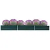vidaXL Lit surélevé de jardin Acier galvanisé 480x80x45 cm Vert