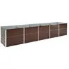 vidaXL Lit surélevé de jardin Acier galvanisé 400x80x45 cm Marron