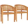 vidaXL Chaises en forme de banane 2 pcs Bois de teck solide