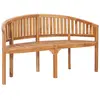 vidaXL Banc de jardin en forme de banane 151 cm Teck solide