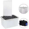 vidaXL Fontaine de jardin et pompe Acier inoxydable 76 cm Triangulaire