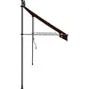 vidaXL Auvent manuel rétractable avec LED 350 cm Orange et marron