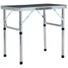 vidaXL Table pliable de camping Gris Aluminium 60x45 cm