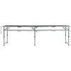 vidaXL Table pliable de camping Gris Aluminium 240x60 cm