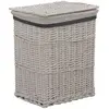 vidaXL Panier à linge Blanc Saule