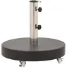 vidaXL Socle de parasol Granite 30 kg Rond Noir
