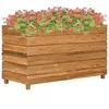 vidaXL Lit Surélevé 100x40x55 Cm Bois De Teck Recyclé Et Acier