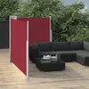 vidaXL Auvent latéral rétractable Rouge 100 x 600 cm