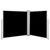vidaXL Vidaxl Auvent Latéral Rétractable Noir 120 X 600 Cm