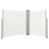 vidaXL Auvent latéral rétractable Crème 100 x 600 cm