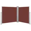vidaXL Auvent latéral rétractable Marron 120 x 600 cm