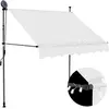 vidaXL Auvent manuel rétractable avec LED 200 cm Crème