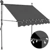 vidaXL Auvent manuel rétractable avec LED 200 cm Anthracite