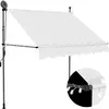 vidaXL Auvent manuel rétractable avec LED 100 cm Crème