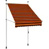 vidaXL Auvent manuel rétractable 100 cm Orange et marron