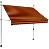 vidaXL Auvent manuel rétractable 200 cm Orange et marron
