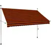 vidaXL Auvent manuel rétractable 250 cm Orange et marron
