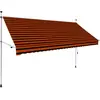 vidaXL Auvent manuel rétractable 300 cm Orange et marron