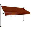 vidaXL Auvent manuel rétractable 350 cm Orange et marron