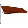 vidaXL Auvent manuel rétractable 400 cm Orange et marron