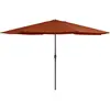 vidaXL Parasol de jardin avec mât en métal 390 cm terre cuite