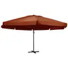 vidaXL - Parasol - met - aluminium - paal - 600 - cm - terracottakleurig