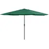 vidaXL Parasol de jardin avec mât en métal 390 cm vert