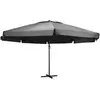 vidaXL - Parasol - met - aluminium - paal - 600 - cm - antracietkleurig