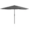 vidaXL - Parasol - met - metalen - paal - 390 - cm - antracietkleurig