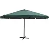 Parasol d'extérieur avec mât en aluminium 500 cm noir Vidaxl Black