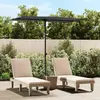 vidaXL Vidaxl Parasol De Jardin Avec Mât En Aluminium 2x1,5 M Anthracite