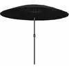 vidaXL Parasol d'extérieur avec mât en aluminium 270 cm Noir