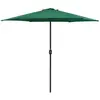 Parasol d'extérieur et mât en aluminium 270x246 cm Vert Vidaxl Vert