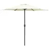vidaXL Parasol d'extérieur et mât en aluminium 270x246 cm Blanc sable