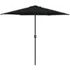 vidaXL Parasol d'extérieur et mât en aluminium 270x246 cm Noir