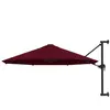 vidaXL Parasol mural avec mât en métal 300 cm Bordeaux