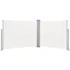 vidaXL Auvent latéral rétractable Crème 140 x 1000 cm