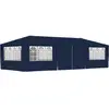 vidaXL Tente de réception avec parois latérales 4x9 m Bleu 90 g/m²