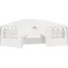 vidaXL Tente de réception et parois latérales 4x6 m Blanc 90 g/m²