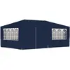 vidaXL Tente de réception avec parois latérales 4x6 m Bleu 90 g/m²