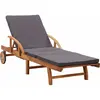 vidaXL Chaise longue avec coussin bois d'acacia solide