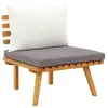 vidaXL Chaise de jardin avec coussins bois d'acacia massif