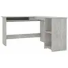 vidaXL Bureau d'angle en forme de L Gris Béton Bois d'ingénierie 800751