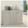 vidaXL Vidaxl Buffet Gris Béton 88x30x65 Cm Bois D'ingénierie