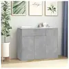 vidaXL Buffet Gris béton 88x30x70 cm Aggloméré