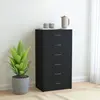 vidaXL Buffet avec 6 tiroirs Noir 50x34x96 cm Aggloméré