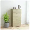 vidaXL Buffet avec 6 tiroirs Chêne sonoma 50x34x96 cm Aggloméré