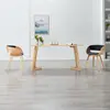 vidaXL Chaises De Salle À Manger 2 Pcs Noir Bois Courbé Et Similicuir
